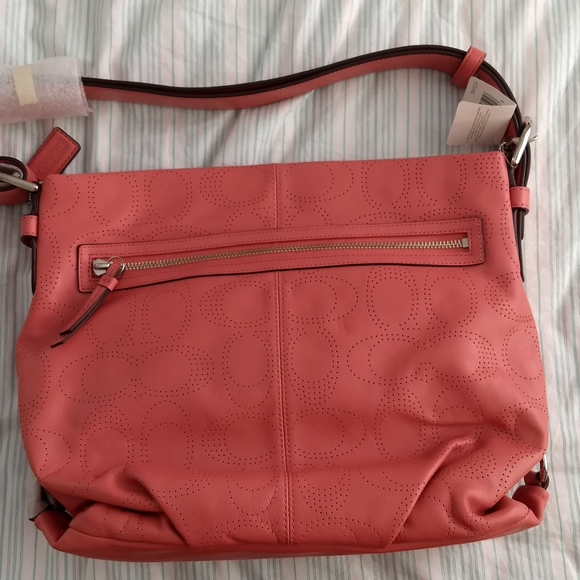 NWT Coach Perforated Leather Hobo Purse F19407 - Picture 2 of 8